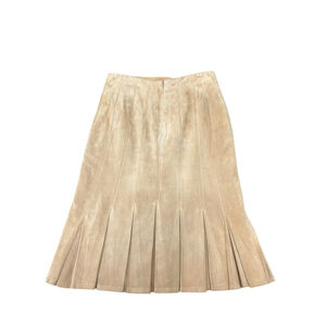 Danier Vintage Tan Suede Pleat Colestial Cowgirl / Western Skirt, Size 2